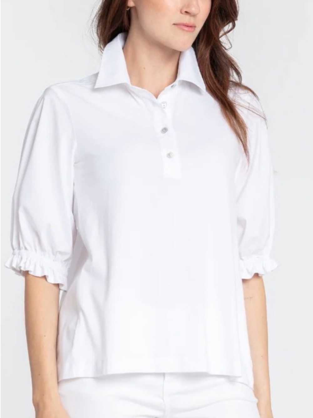$212 NEW Hinson Wu Monique White Blouse XS